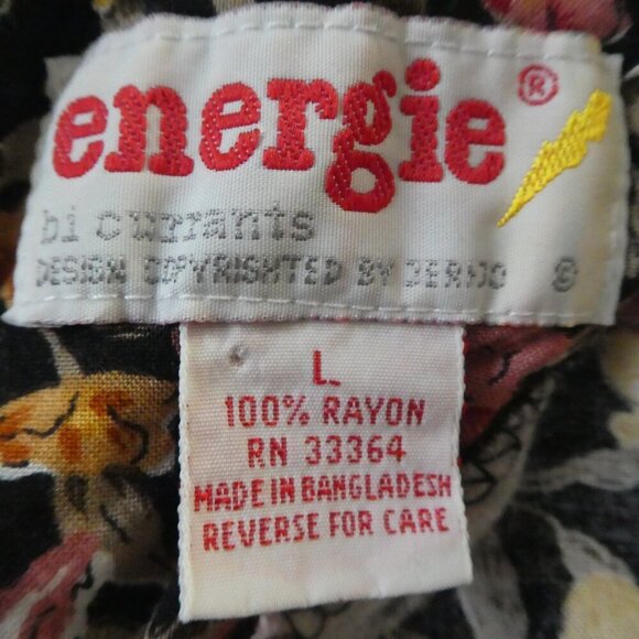 Vintage Y2K Energie Floral Short Sleeve Shorts Romper Womens Large - Picture 5 of 6